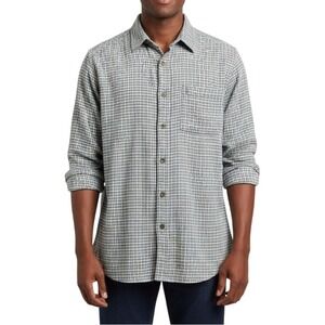 Bay Area Traders Plaid 100% Cotton Button Down Shirt Mens L Tall Blue Dadcore